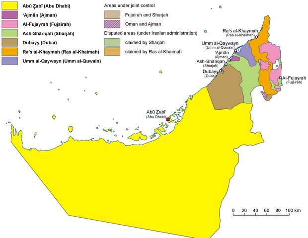 Harta Emiratelor Arabe unite